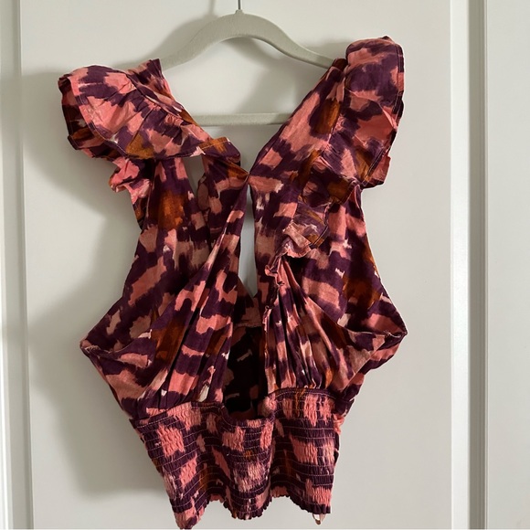 NWOT Anthropologie Cross Back Tank Blouse - Picture 4 of 7